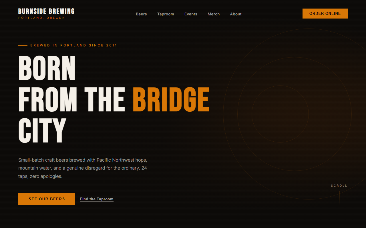 Burnside Brewing — Portland brewery website